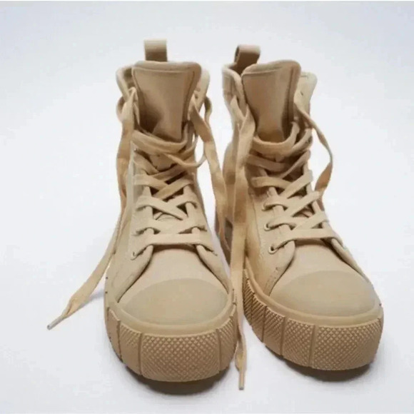 ZARA HIGH-TOP SNEAKERS size 39 - Picture 1 of 13